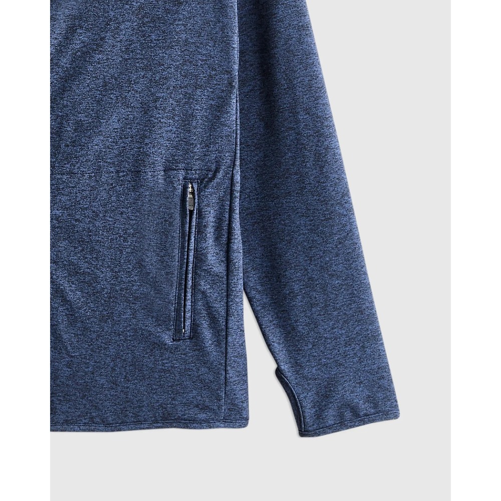 Quince Flowknit Performance Zip Hoodie Heather Navy Large New With Tags - Picture 2 of 5